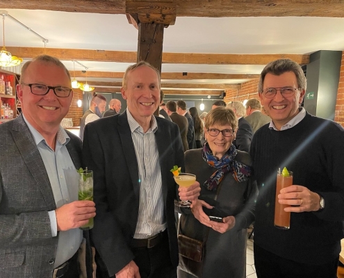 L-R Shaun Soanes, Hugh Bunbury, Maggie Andrews and Nick Jacob